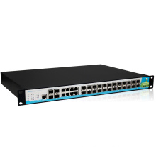 24 port gigabit poe snmp managed switch grade -40 to 75 degree